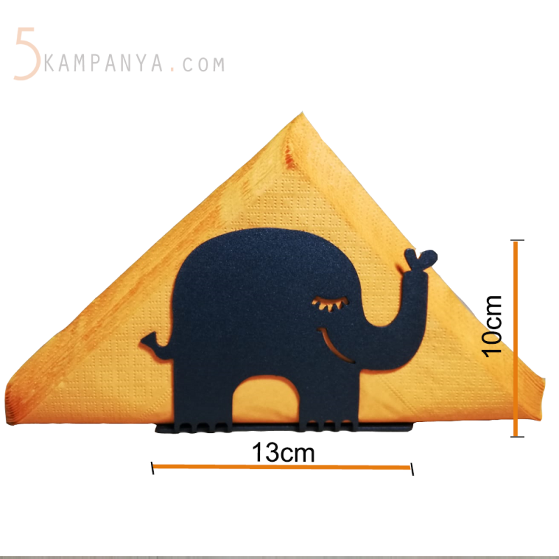 Fil Figürlü Dekoratif Metal Peçetelik