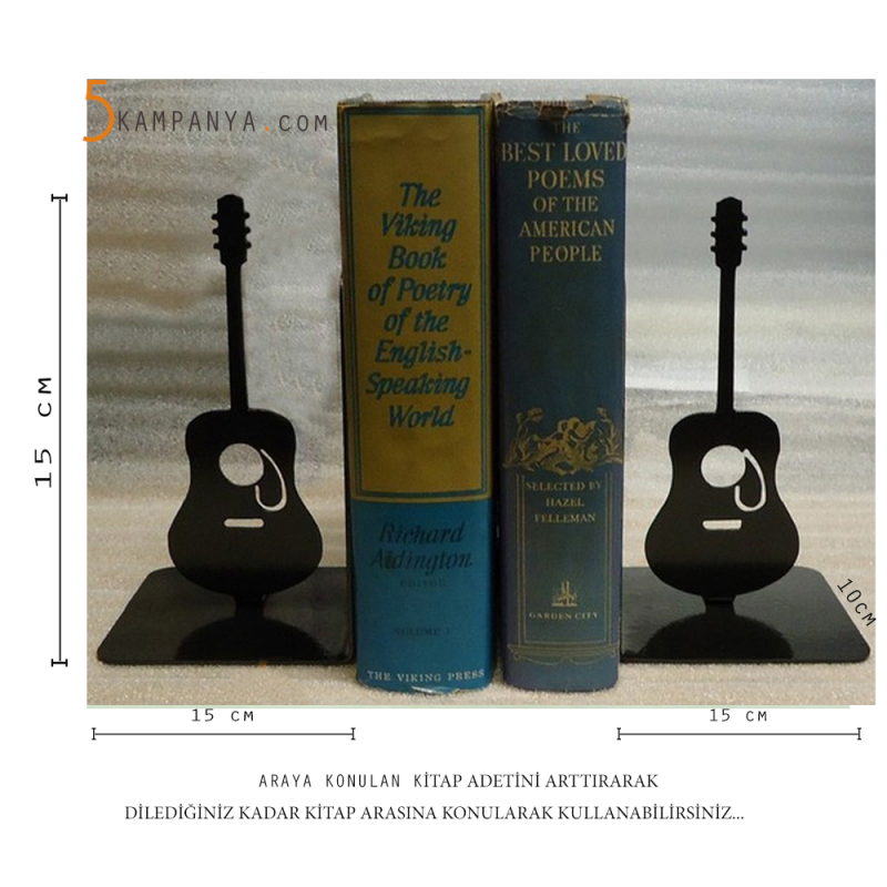 Gitar Figürlü Kitap Tutucu