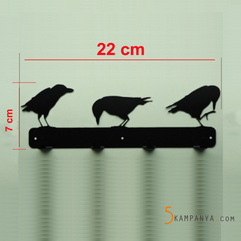 Kuşlu Duvar Anahtar Askılıkları