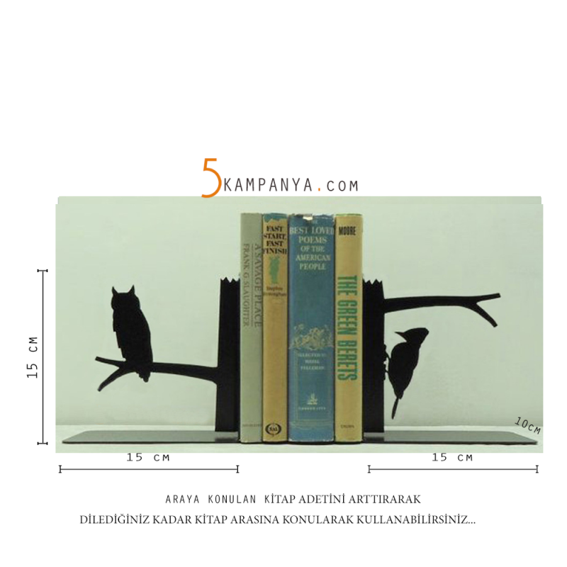 Baykuş Ağaçkakan Kitap Tutucu Modelleri