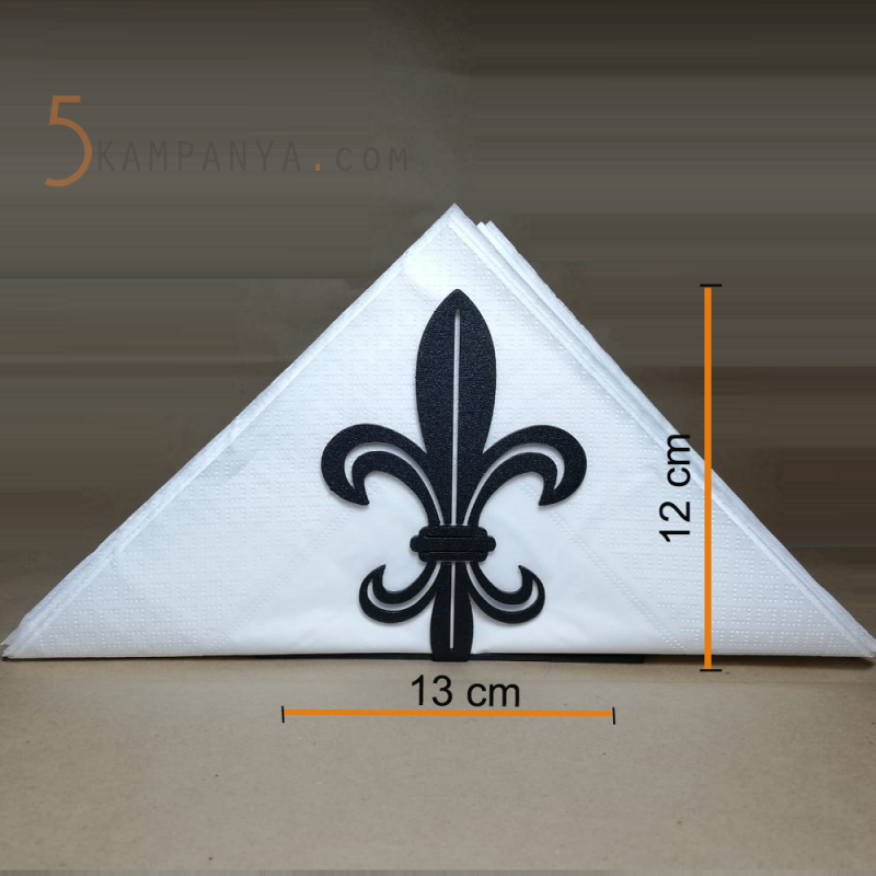 Zambak Figürlü Dekoratif Metal Peçetelik