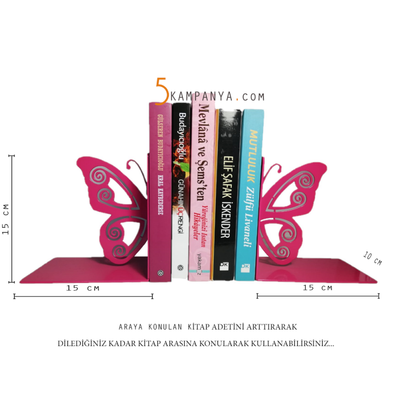 Kelebek Figürlü Kitap Tutucu Desteği