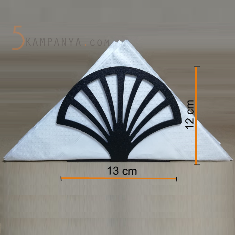 Yelpaze Figürlü Dekoratif Metal Peçetelik