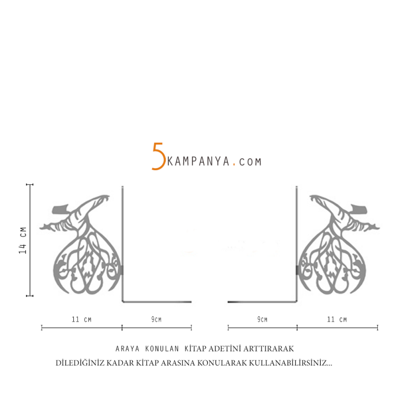Hediyelik Semazen Kitap Tutucu
