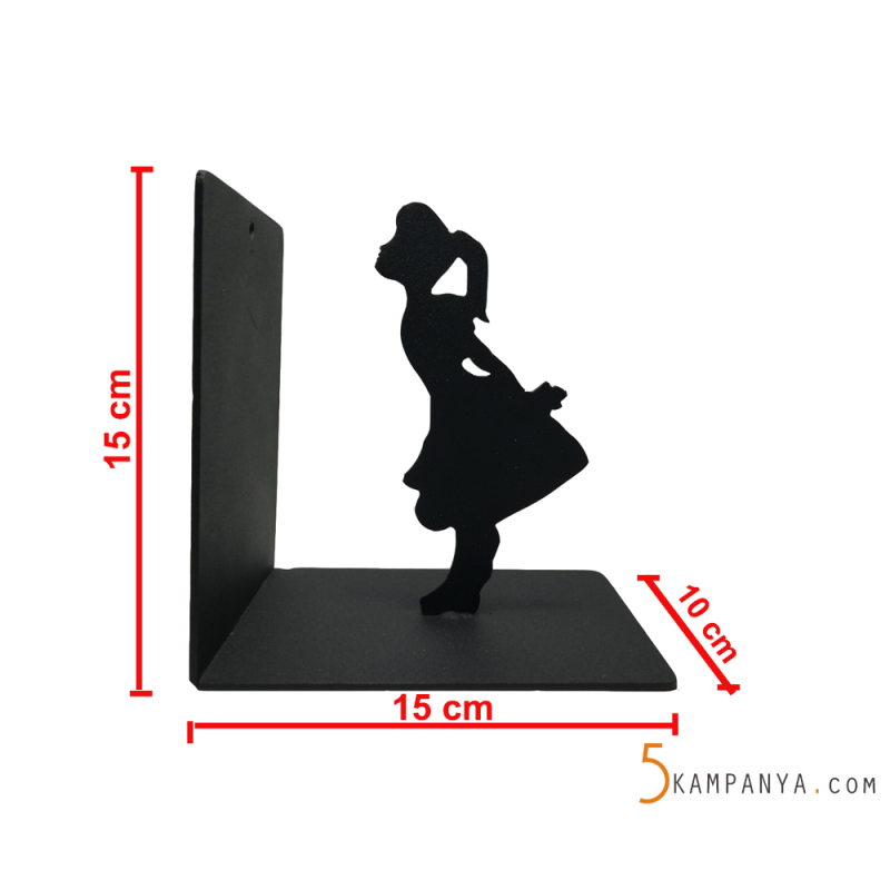 Kız ve Erkek Çocuk Figürlü Metal Kitap Tutucu