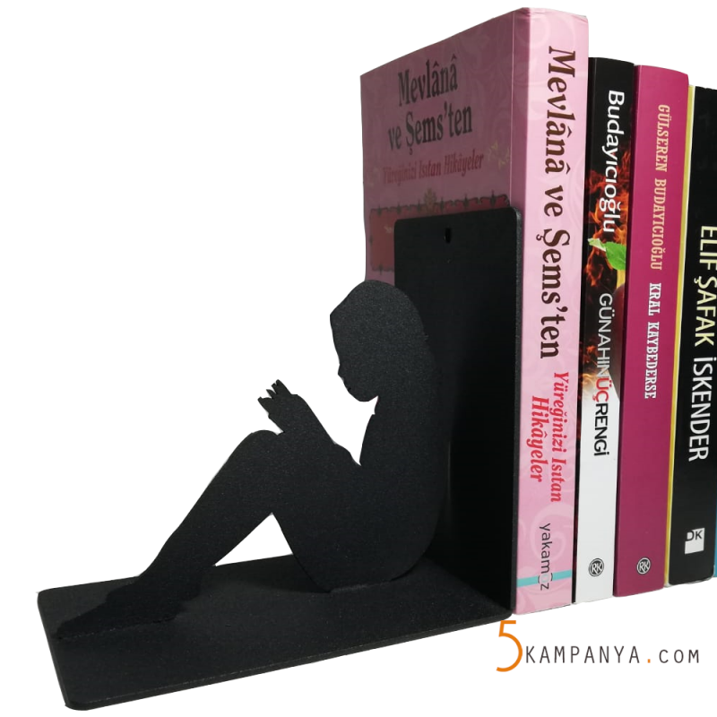 Kitap Okuyan Çocuklar Temali Kitap Tutucu Metal Destekleri