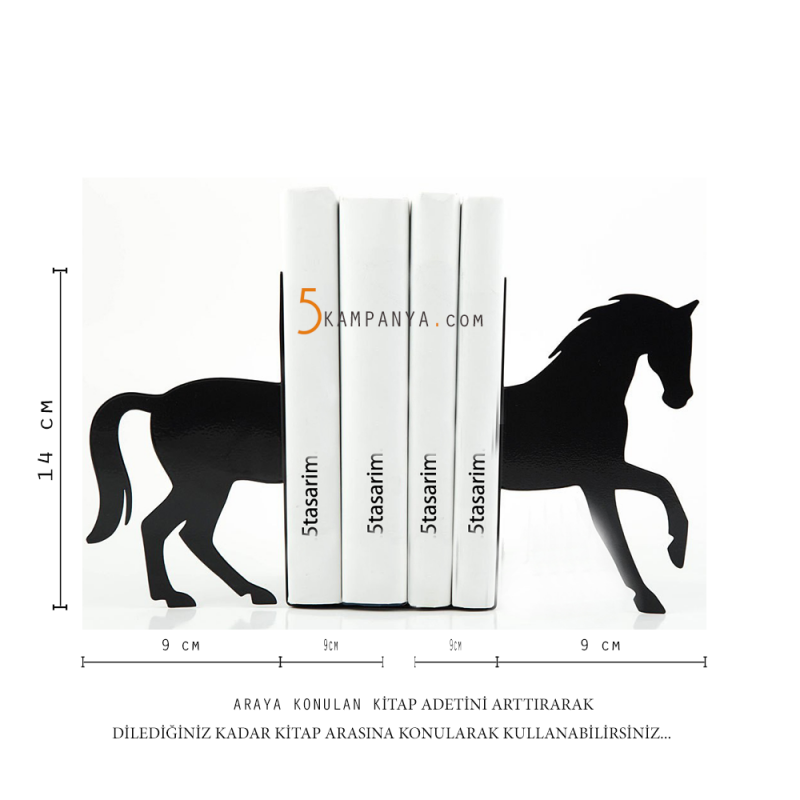 Metal Kitap Tutucu At