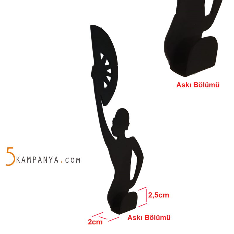 Siyah Mutfak Askısı