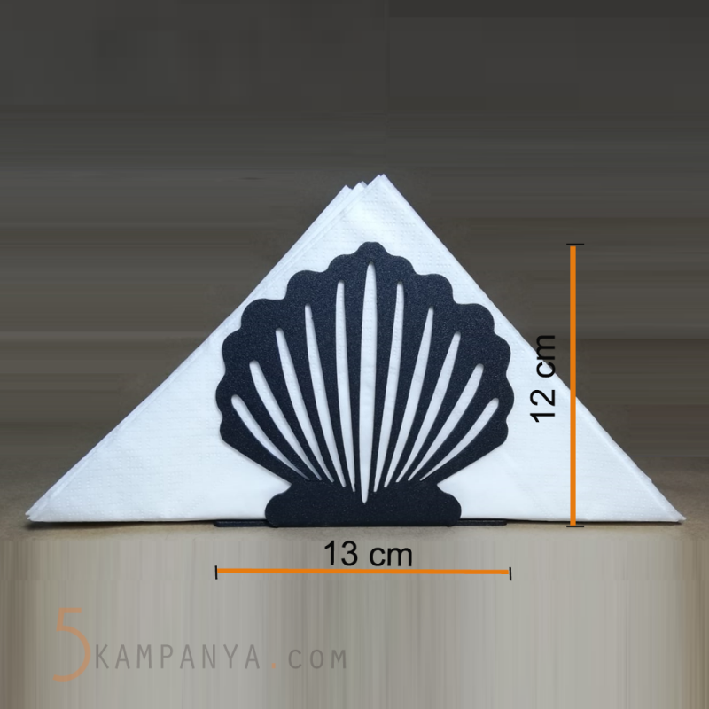 Deniz Kabuğu Figürlü Dekoratif Metal Peçetelik