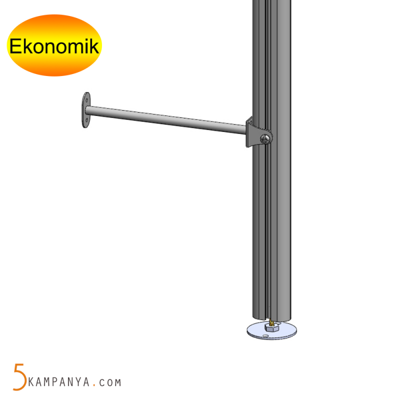 Elbise Odası Raf Dikmesi, BRONZ Eloksallı