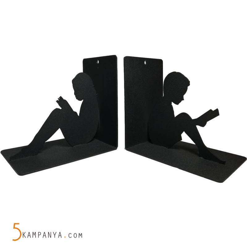 Kitap Okuyan Çocuklar Temali Kitap Tutucu Metal Destekleri