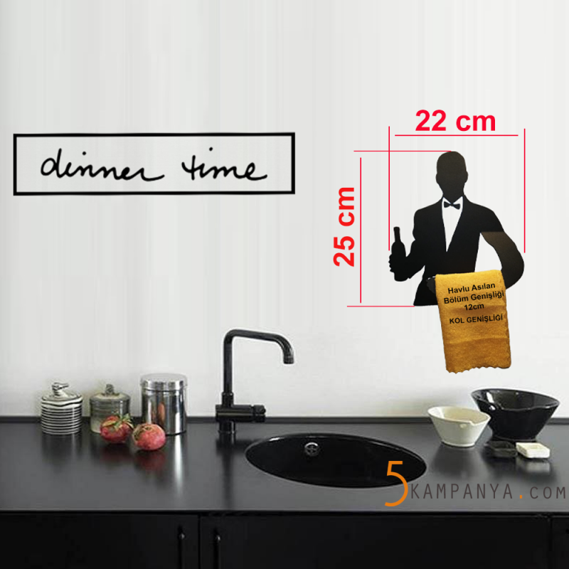 Garson Figürlü Duvar Havlu Askısı