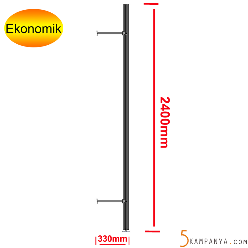 Elbise Odası Raf Dikmesi, INOX Eloksallı