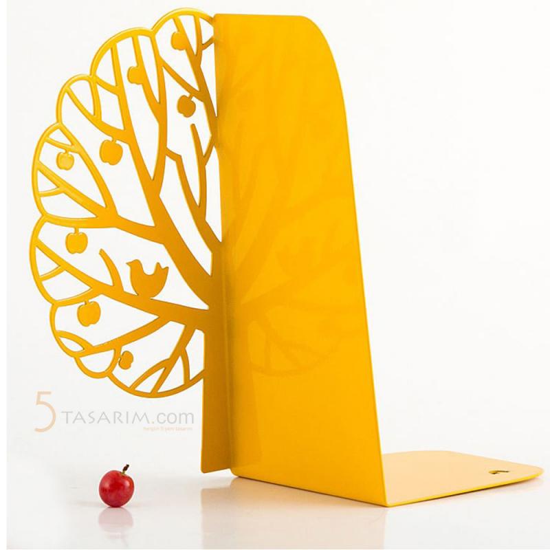 Sarı Ağaç Kitap Tutucu