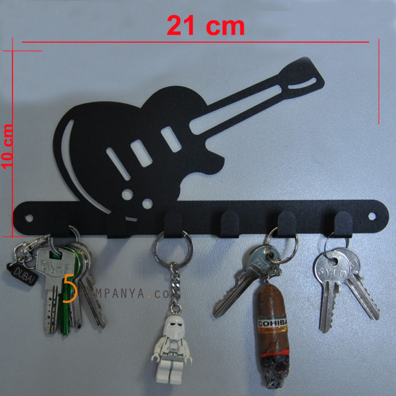 Gitarlı Anahtar Askısı