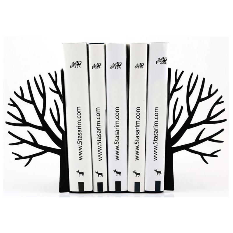 Metal Kitap Tutucu Ağaç Figürlü