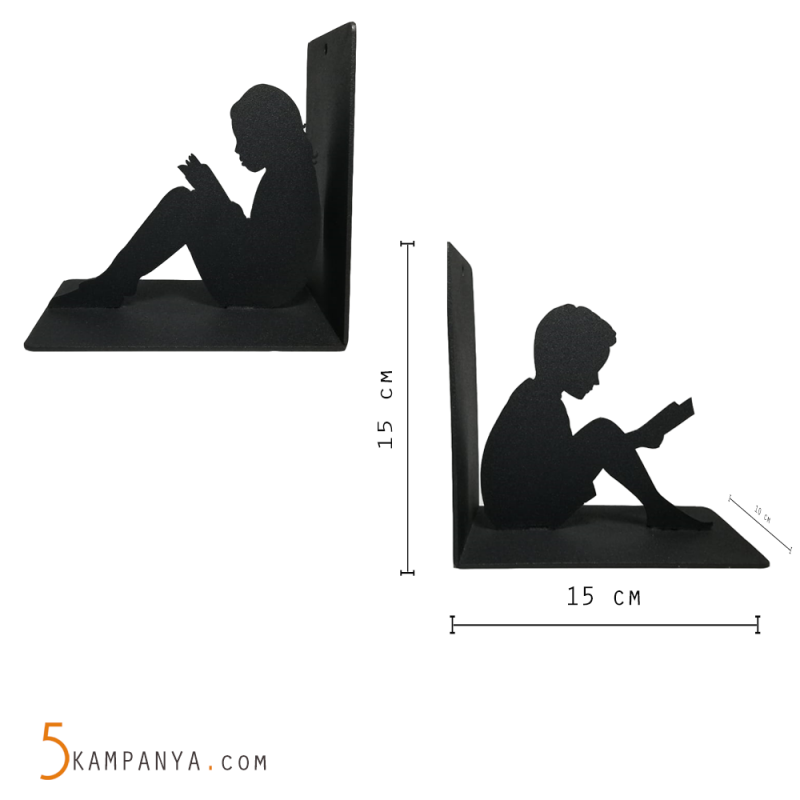 Kız Oğlan Metal Kitap Tutucu