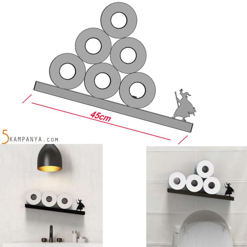 Komik Tuvalet Kağıtlığı Rafı