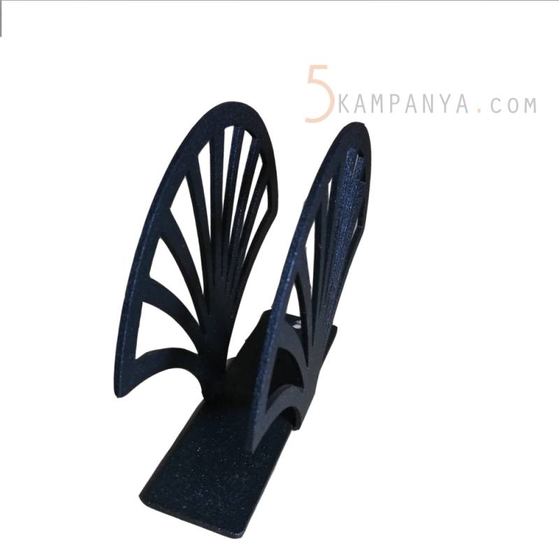 Yelpaze Figürlü Dekoratif Metal Peçetelik