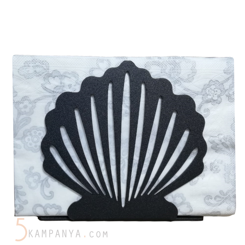 Deniz Kabuğu Figürlü Dekoratif Metal Peçetelik