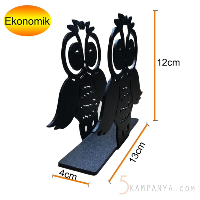 Baykuş Figürlü Dekoratif Metal Peçetelik 