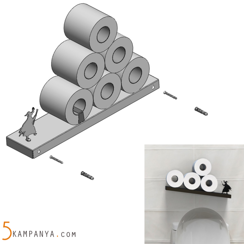 Komik Tuvalet Kağıtlığı Rafı