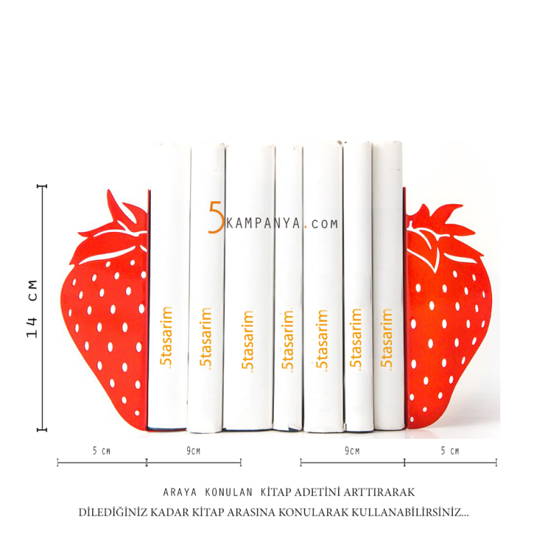 Çilek Kitap Tutucu