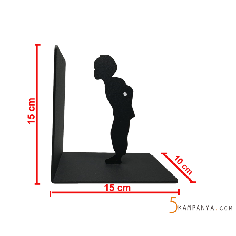 Kız ve Erkek Çocuk Figürlü Metal Kitap Tutucu