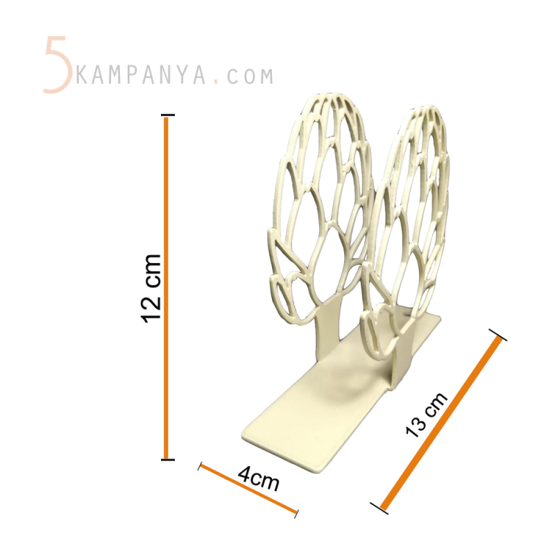 Enginar Figürlü Dekoratif Gold (Altın Rengi) Metal Peçetelik 