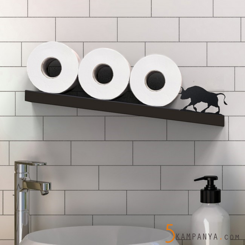 Dekoratif Tuvalet Kağıtlığı Rafı