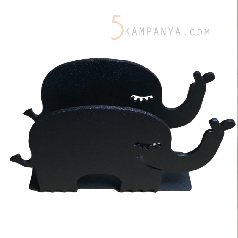 Fil Figürlü Dekoratif Metal Peçetelik