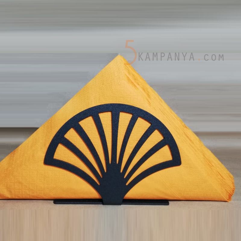 Yelpaze Figürlü Dekoratif Metal Peçetelik