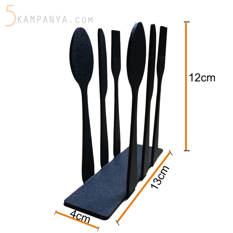 Çatal Kaşık Bıçak Figürlü Dekoratif Metal Peçetelik